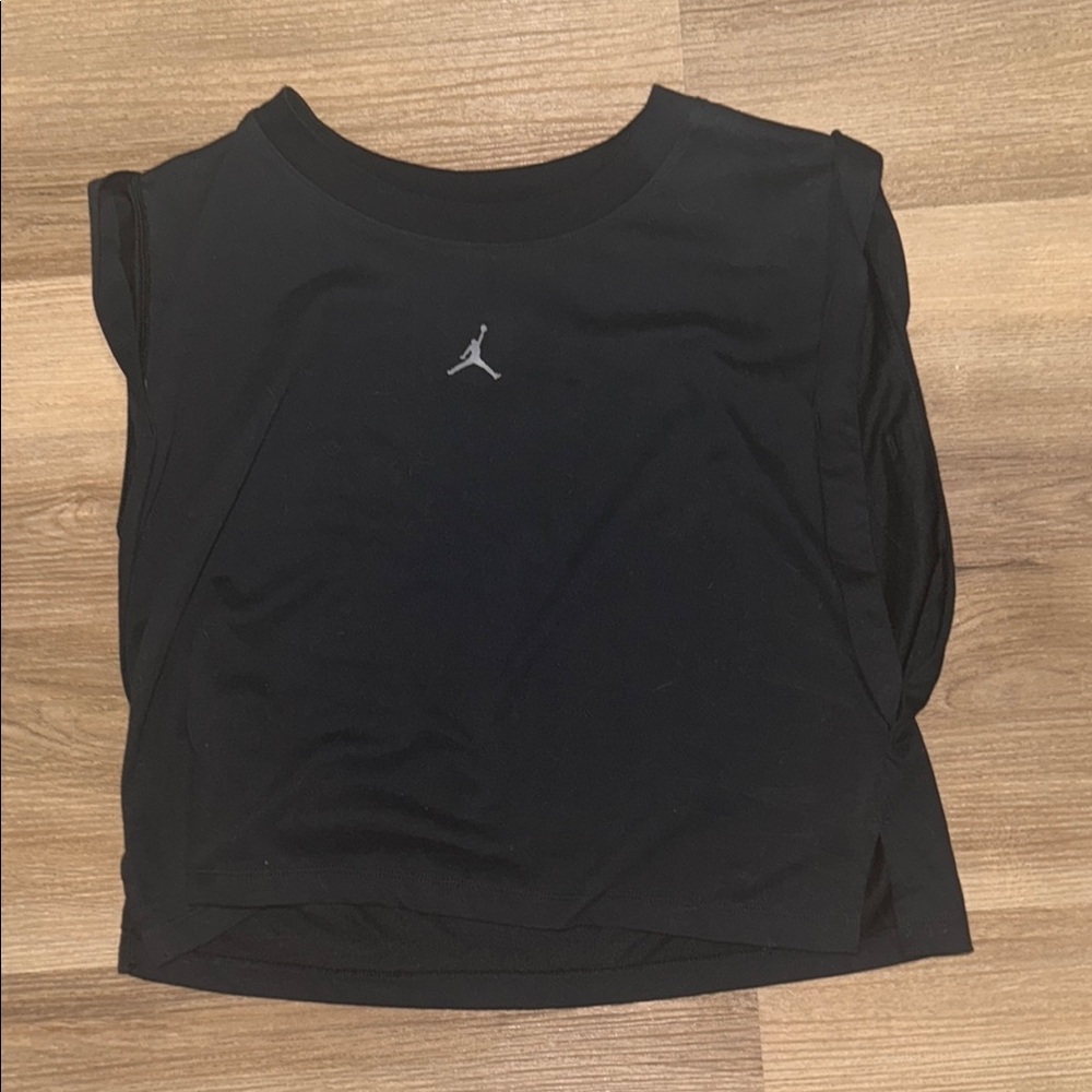 Jordan Black Crop Muscle Tee NEW